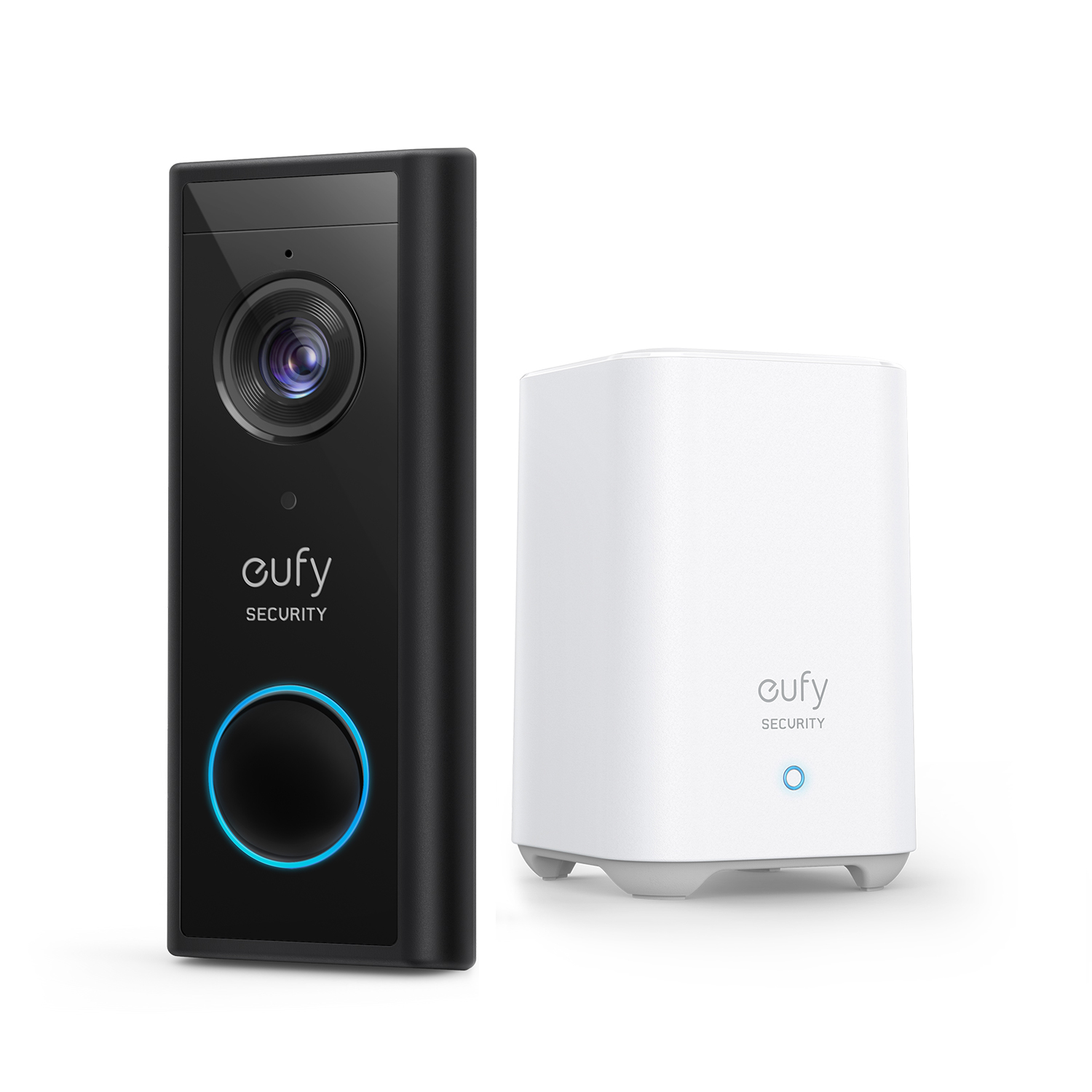Kit Sonerie video eufy + HomeBase, Wireless, 2K HD, autonomie 6 luni, Negru