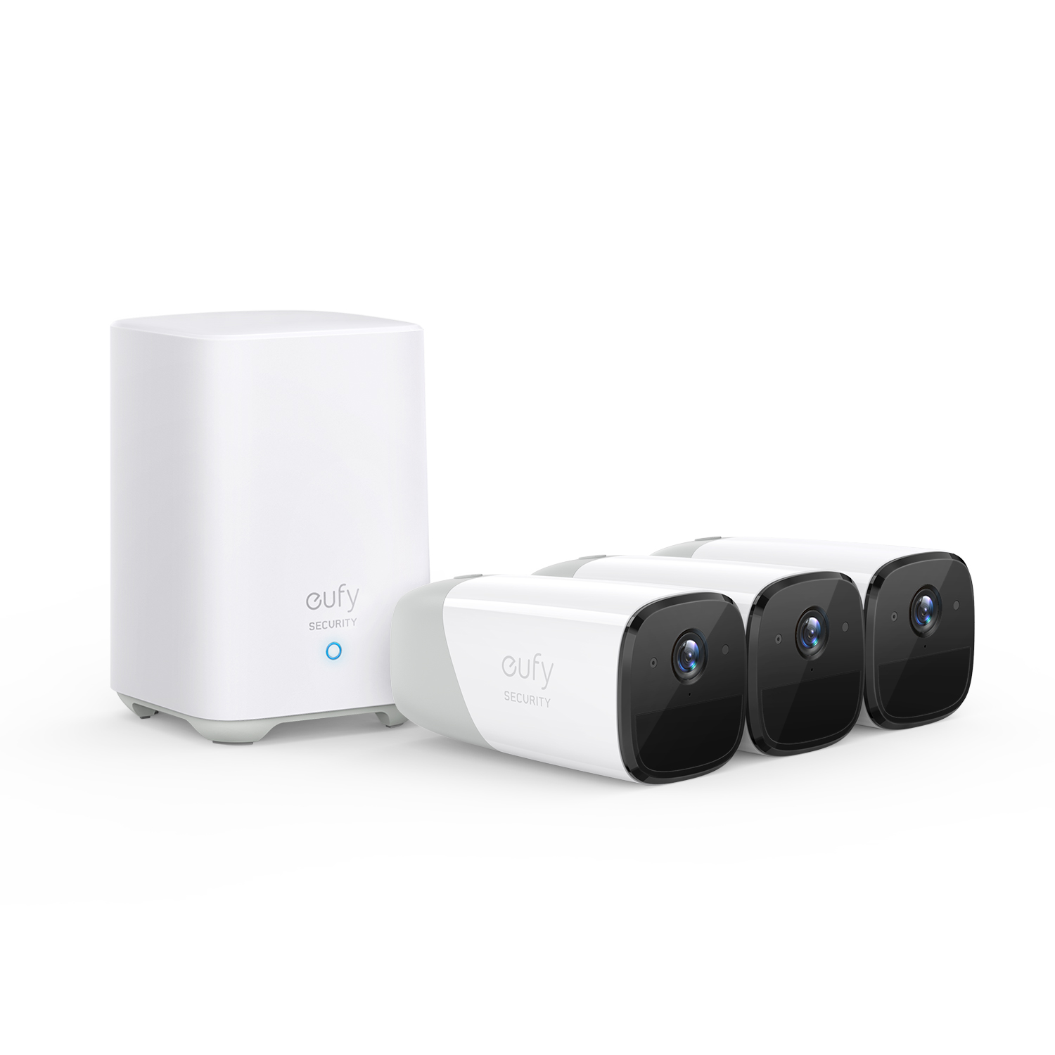 Kit supraveghere video eufyCam 2 Pro Security wireless, Rezolutie 2K, IP67, Nightvision, 3 camere video