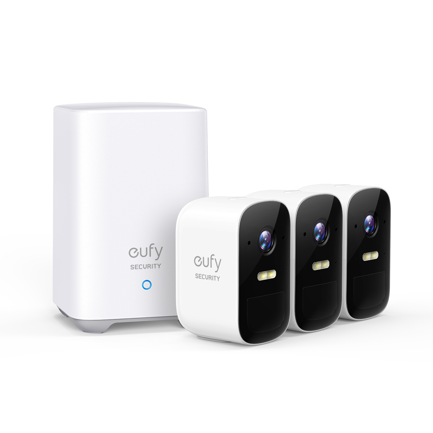 Kit supraveghere video eufyCam 2C Security wireless, HD 1080p, IP67, Nightvision, 3 camere video